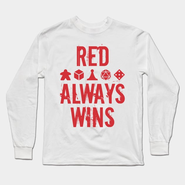 Red Always Wins Long Sleeve T-Shirt by WinCondition